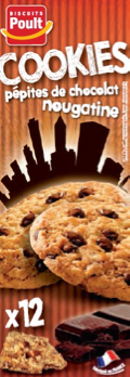 Cookies Nougatine & Pépites De Choc - 12 Biscuits 200g - Poult