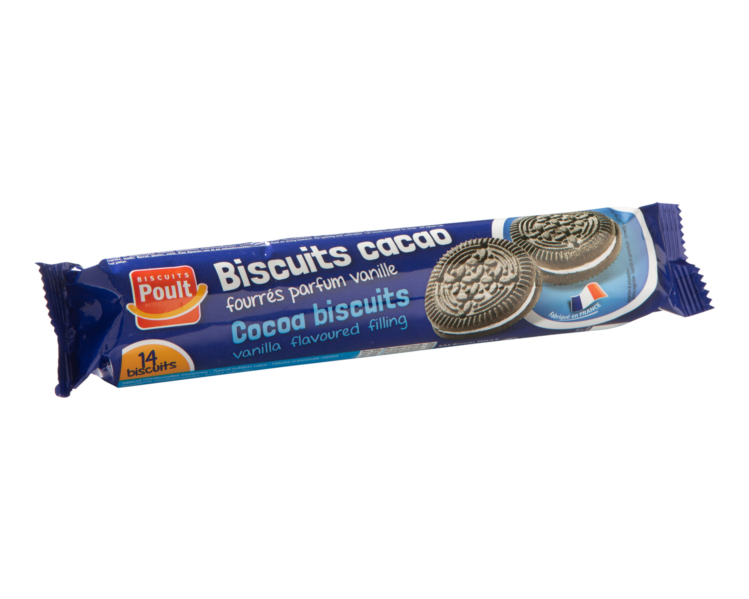 Rouleau De 14 Biscuits  Fourrés Noir & Blanc 154g - Poult