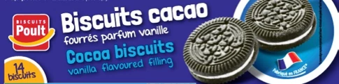 Rouleau De 14 Biscuits  Fourrés Noir & Blanc 154g - Poult