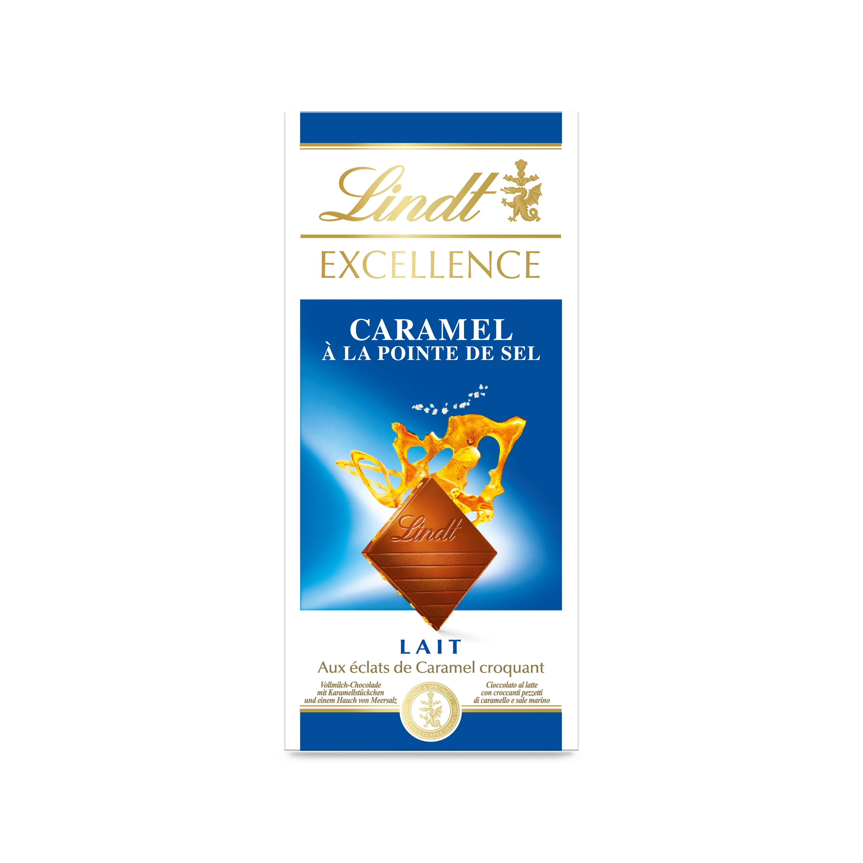 Excellence Lait Croquant Caramel à La Pointe De Sel Tablette 100 G - LINDT