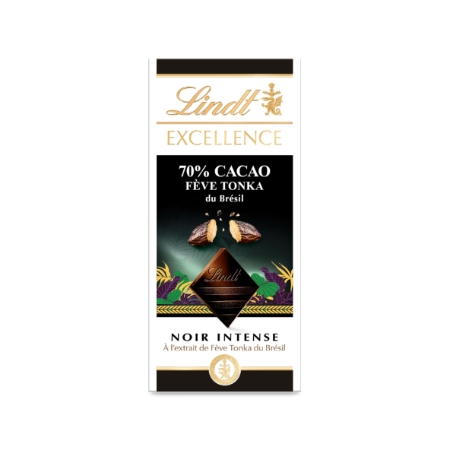 Шоколадный батончик Excellence 70% какао и бобы тонка из Бразилии 100г - LINDT