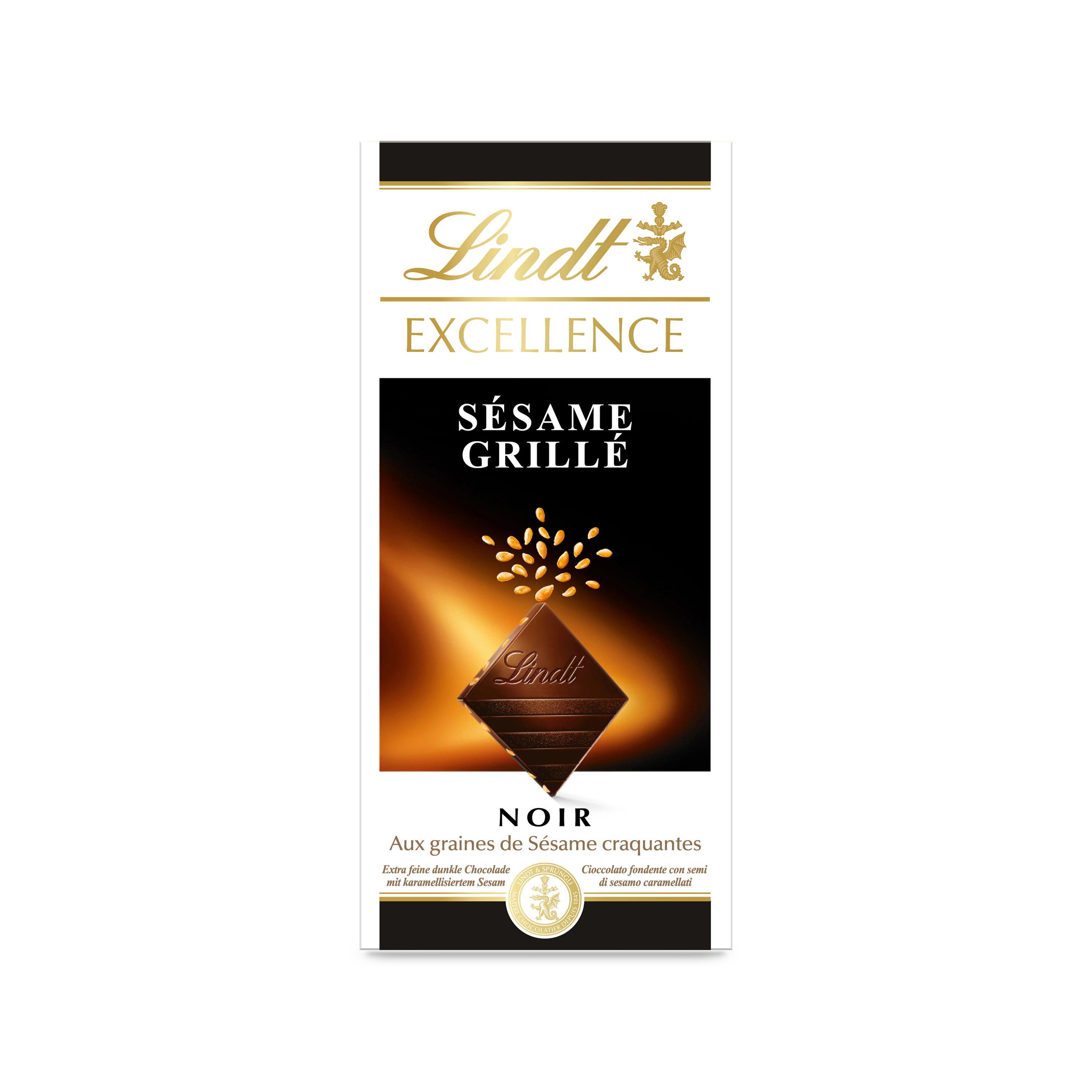 Excellence Noir Sésame Grillé Tablette 100 G - LINDT