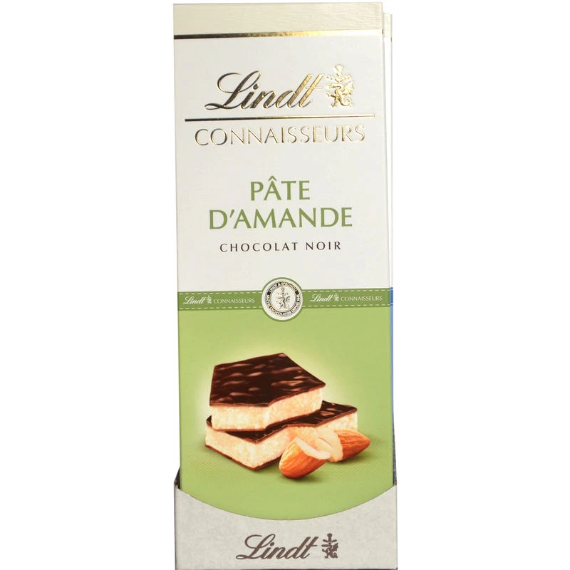 Tablette de chocolat noir pâte amandes 120g - LINDT