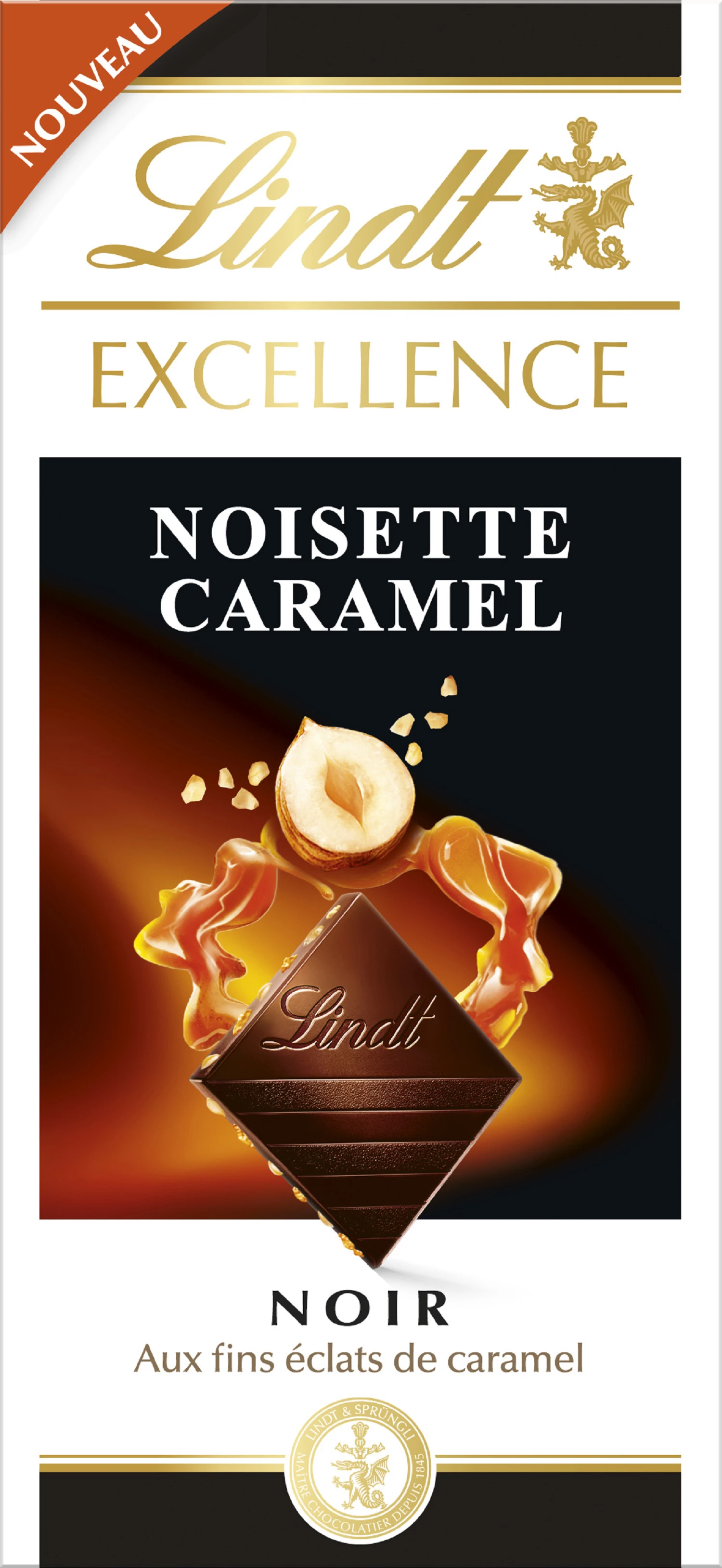 Excellence Tableta Caramelo Negro Avellana 100 G - LINDT