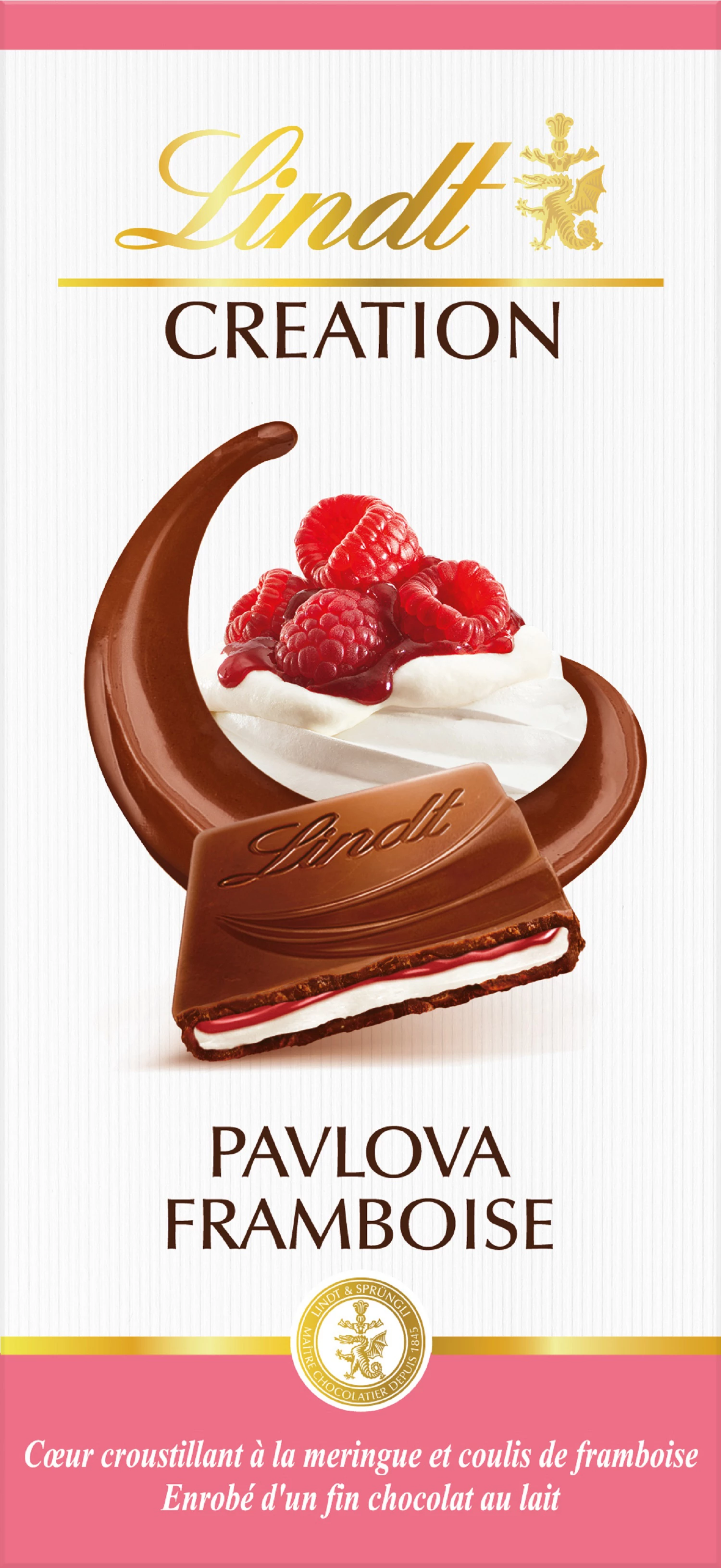 Pavlova Raspberry Milk Chocolate Bar 150g - Lindt