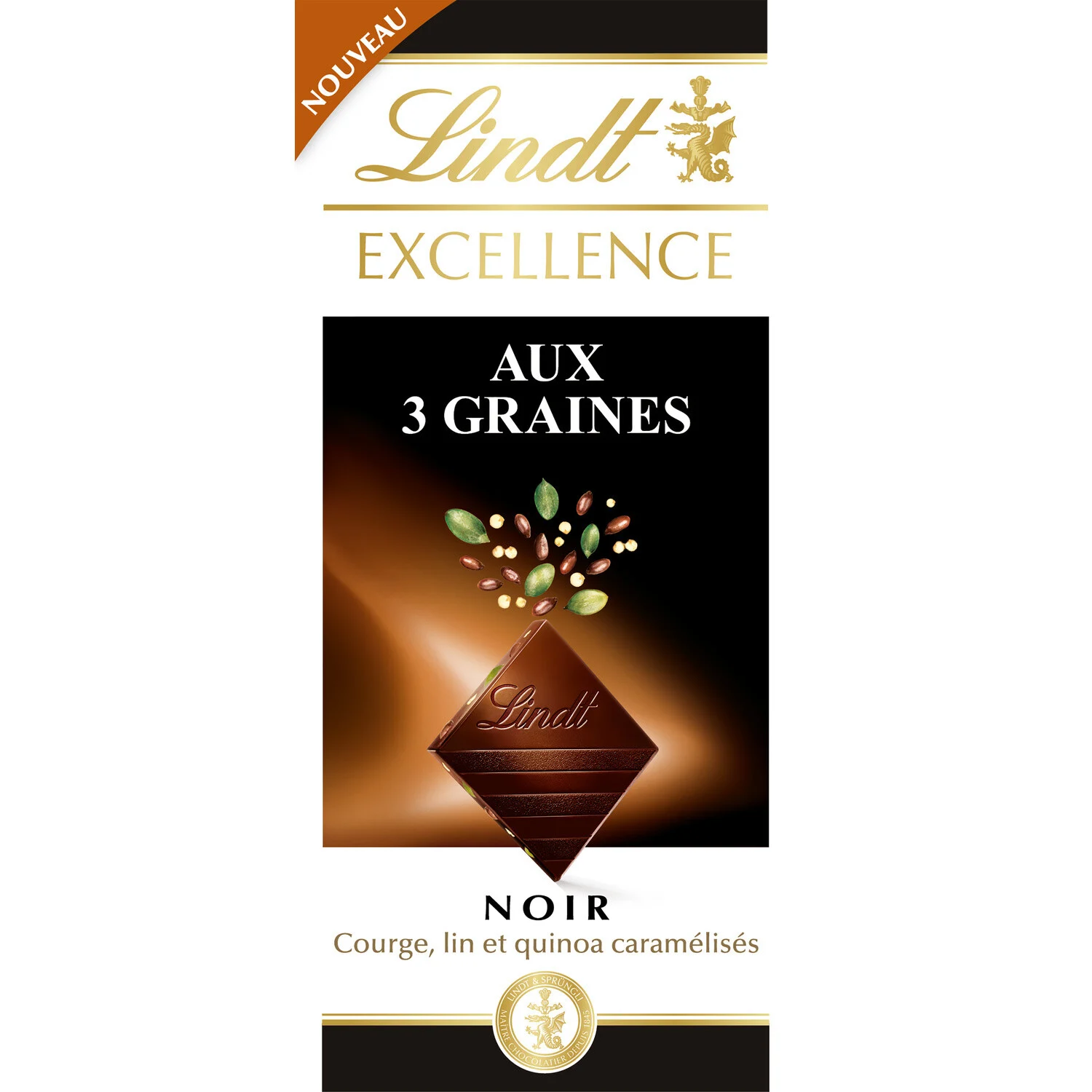 Excellence Noir Aux Trois Graines Tavoletta 100 G