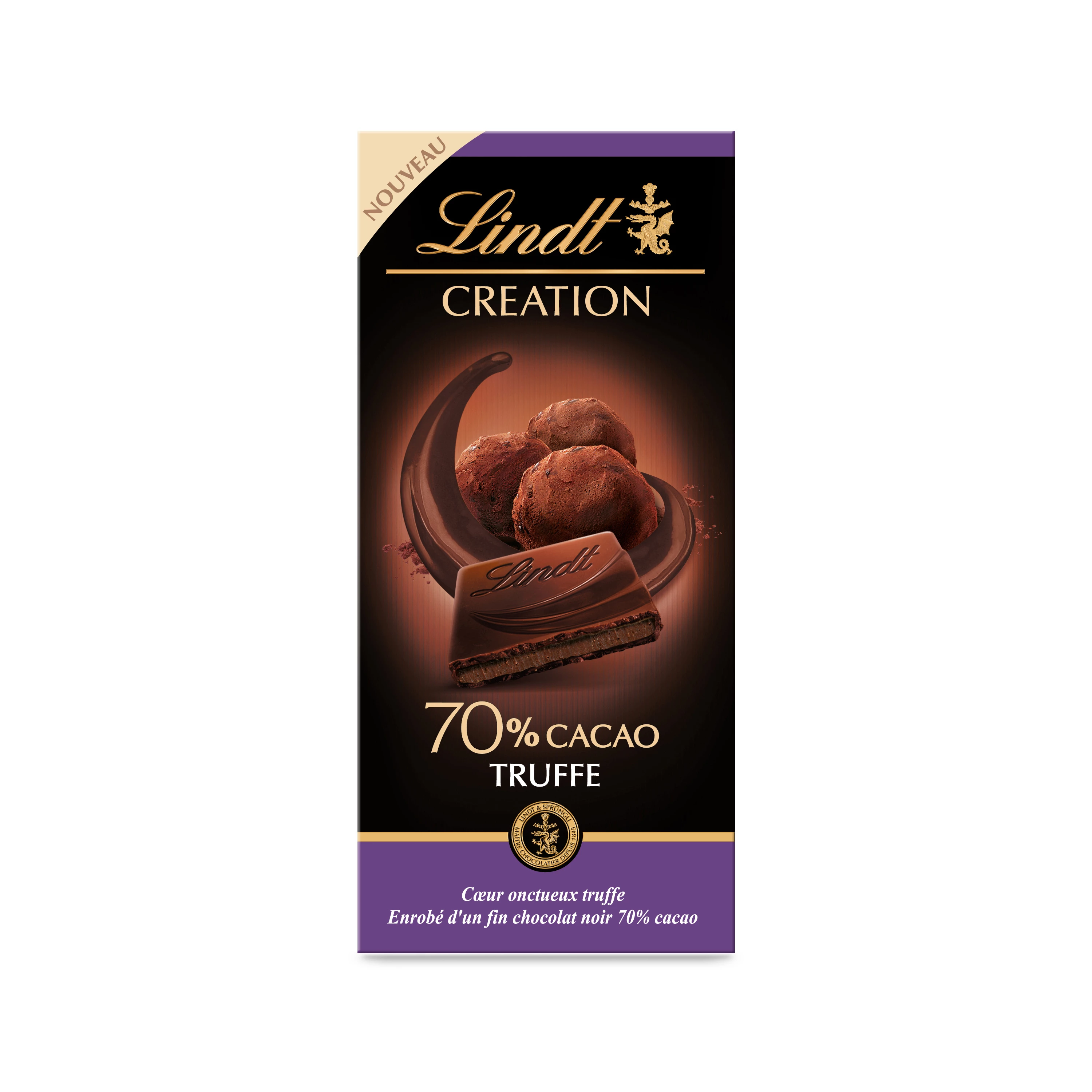 Таблетка Creation 70% Трюфель 150 г - LINDT