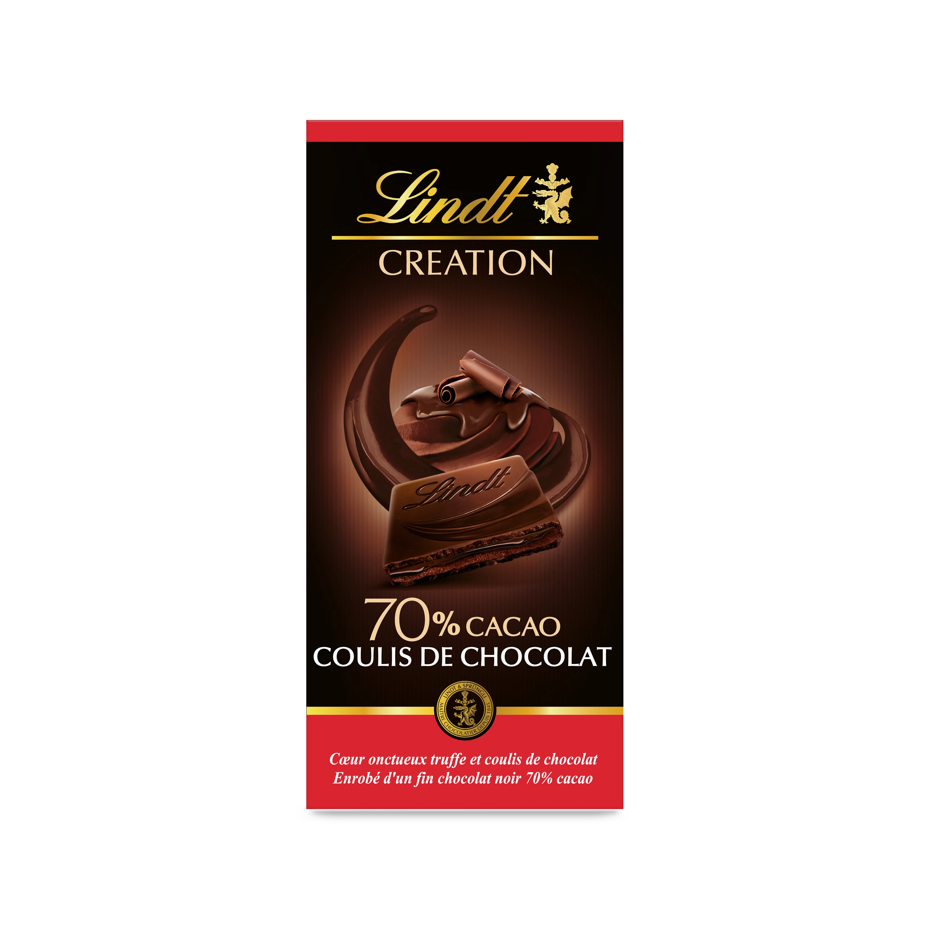 Creation 70% Chocolate Coulis Tablet 150 G - LINDT wholesaler