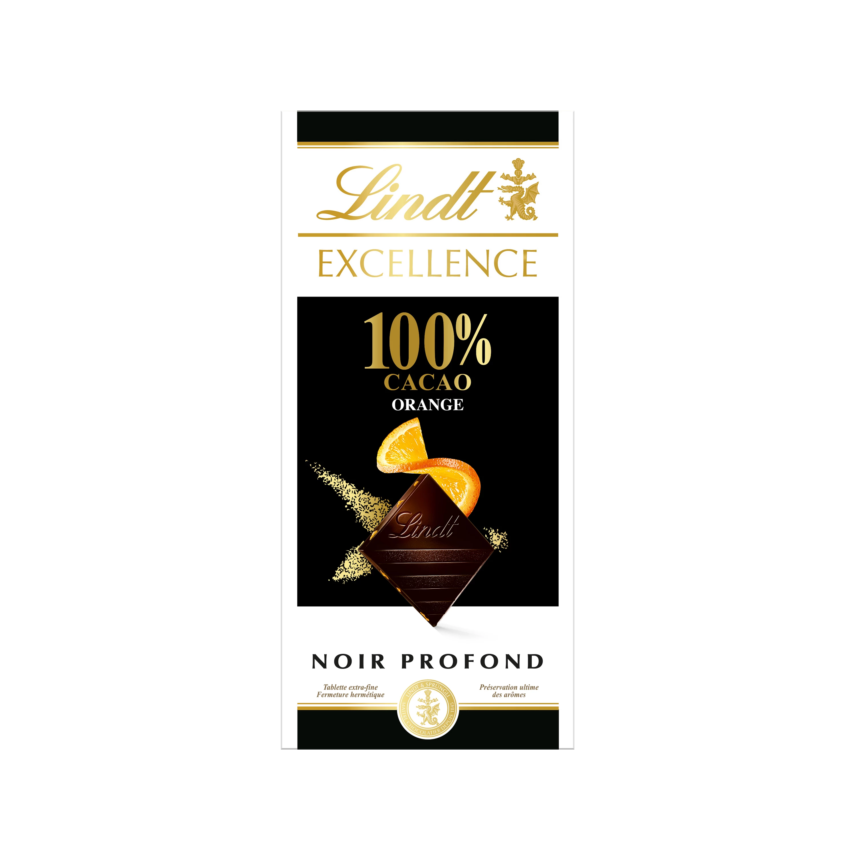 Excellence Black 100% Cocoa Orange Tablet 50 G - LINDT