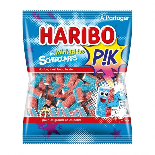 Bonbons Mini Sticks les Schtroumpfs Pik 200g - HARIBO