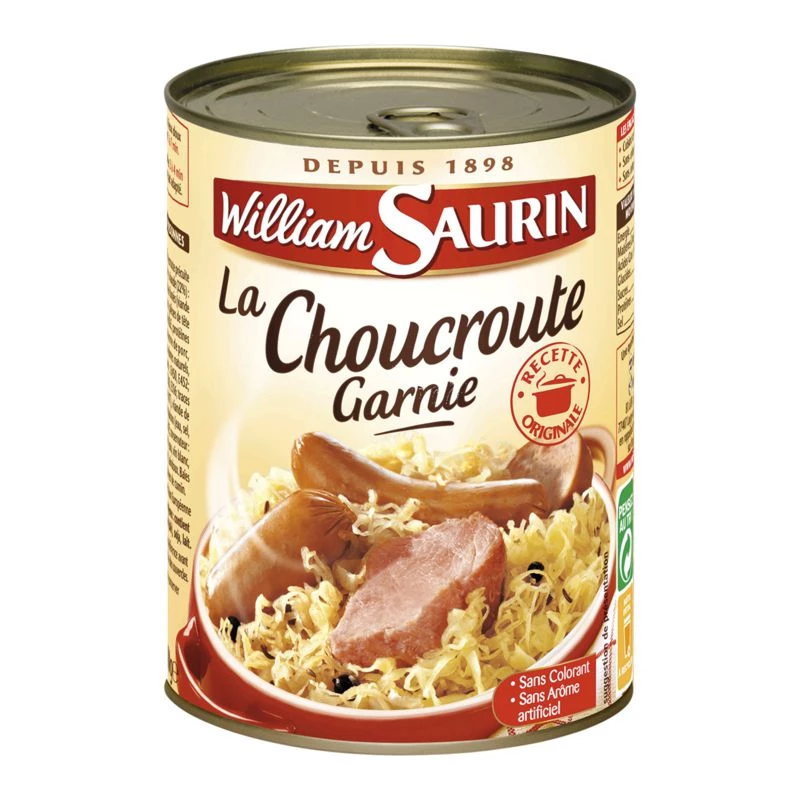 Garnished sauerkraut, 400g - WILLIAM SAURIN