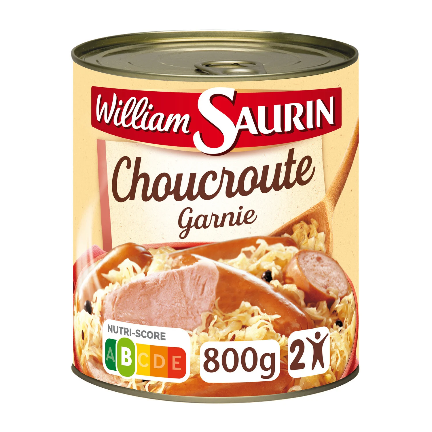 Cooked Dish Sauerkraut Garnished 800g - William Saurin