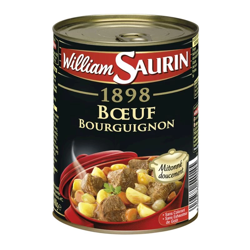 Plat Cuisiné Buf Bourguignon, 400g - WILLIAM SAURIN