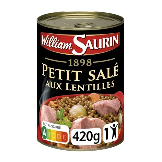 Small Savory Ready Dish With Lentils 420g - William Saurin