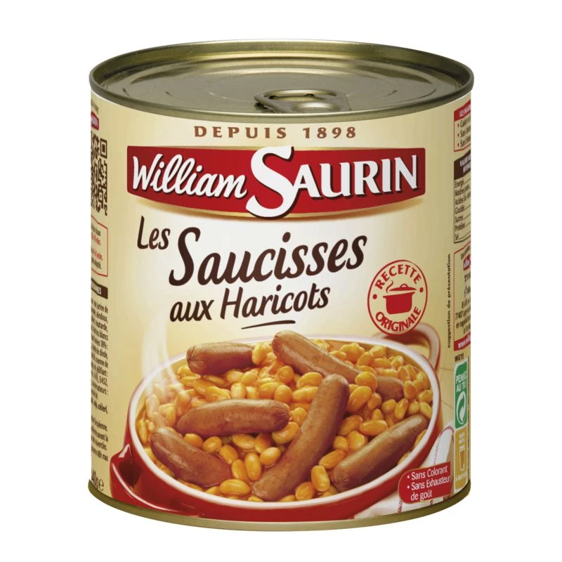 Колбаски фасолевые, 840г - WILLIAM SAURIN