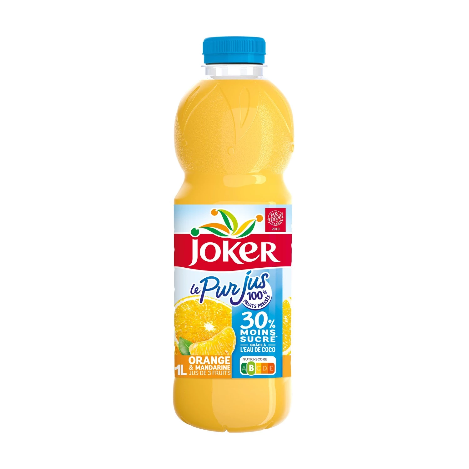 PUR JUS -30% sucre 3 FRUITS OrangeMandarine 1l - JOKER