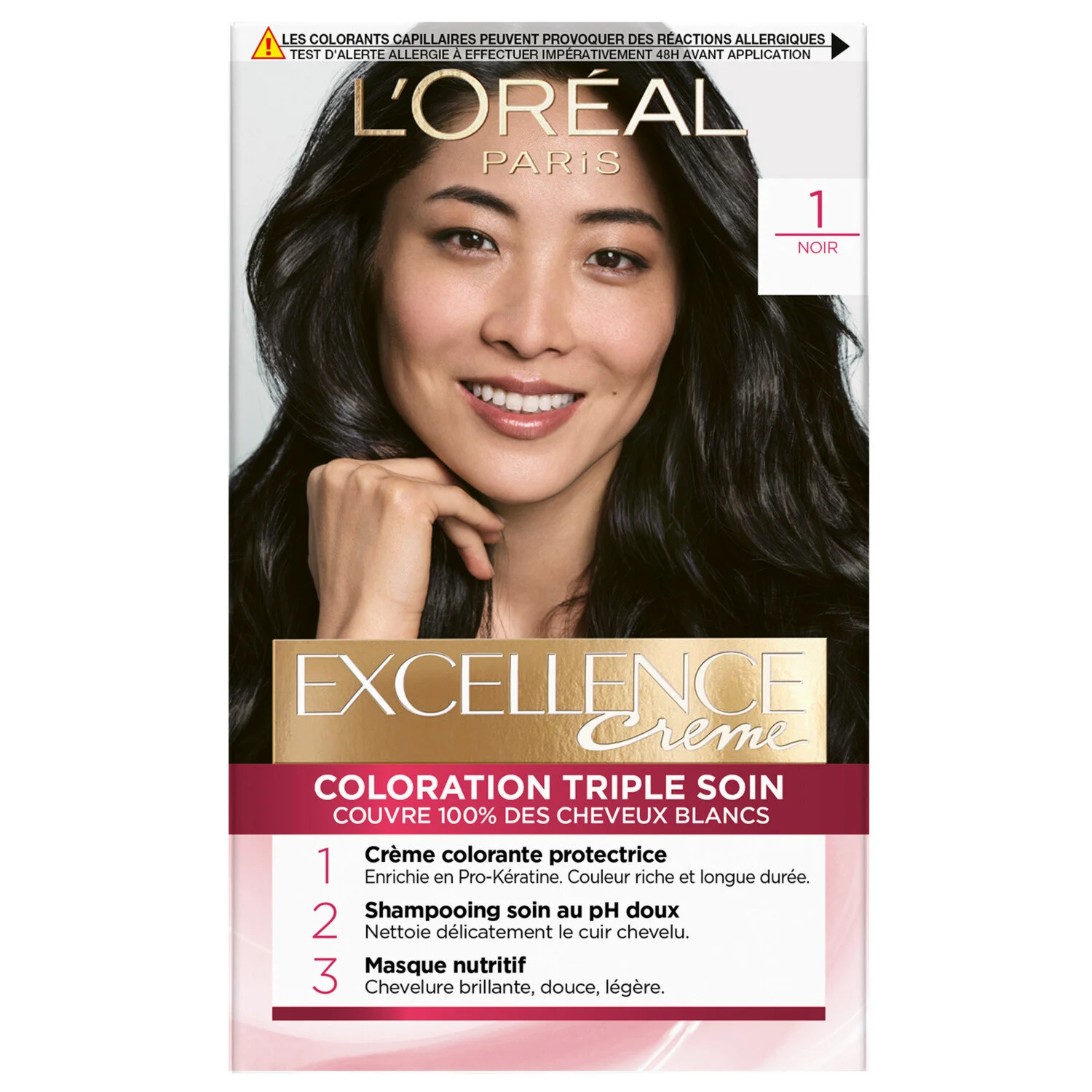 Coloration Cheveux 1 Noir Excellence - L'oreal