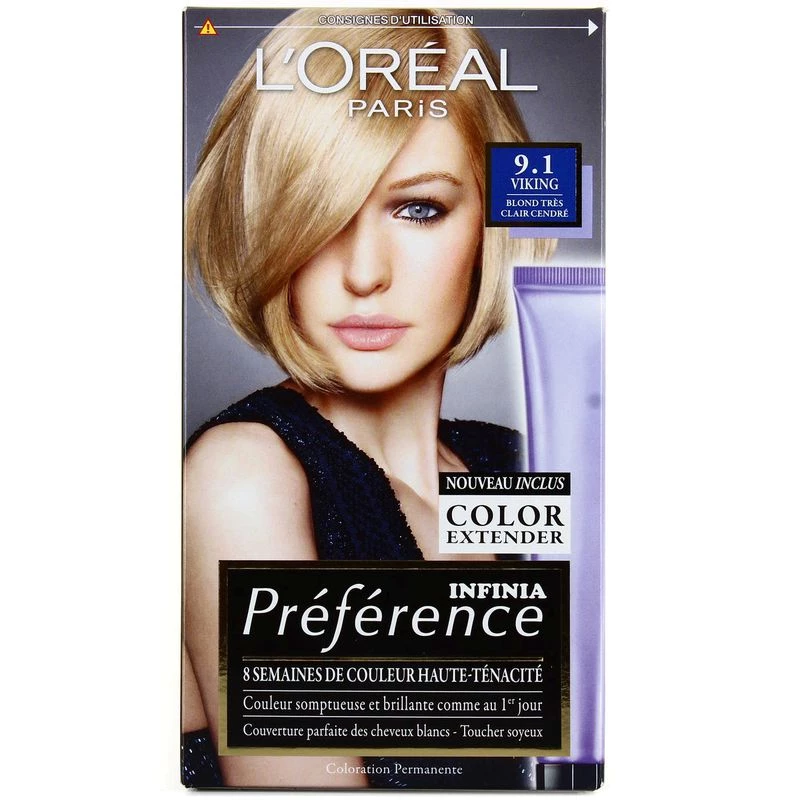 Coloração permanente 9.1 viking loiro clair - L'OREAL PARIS