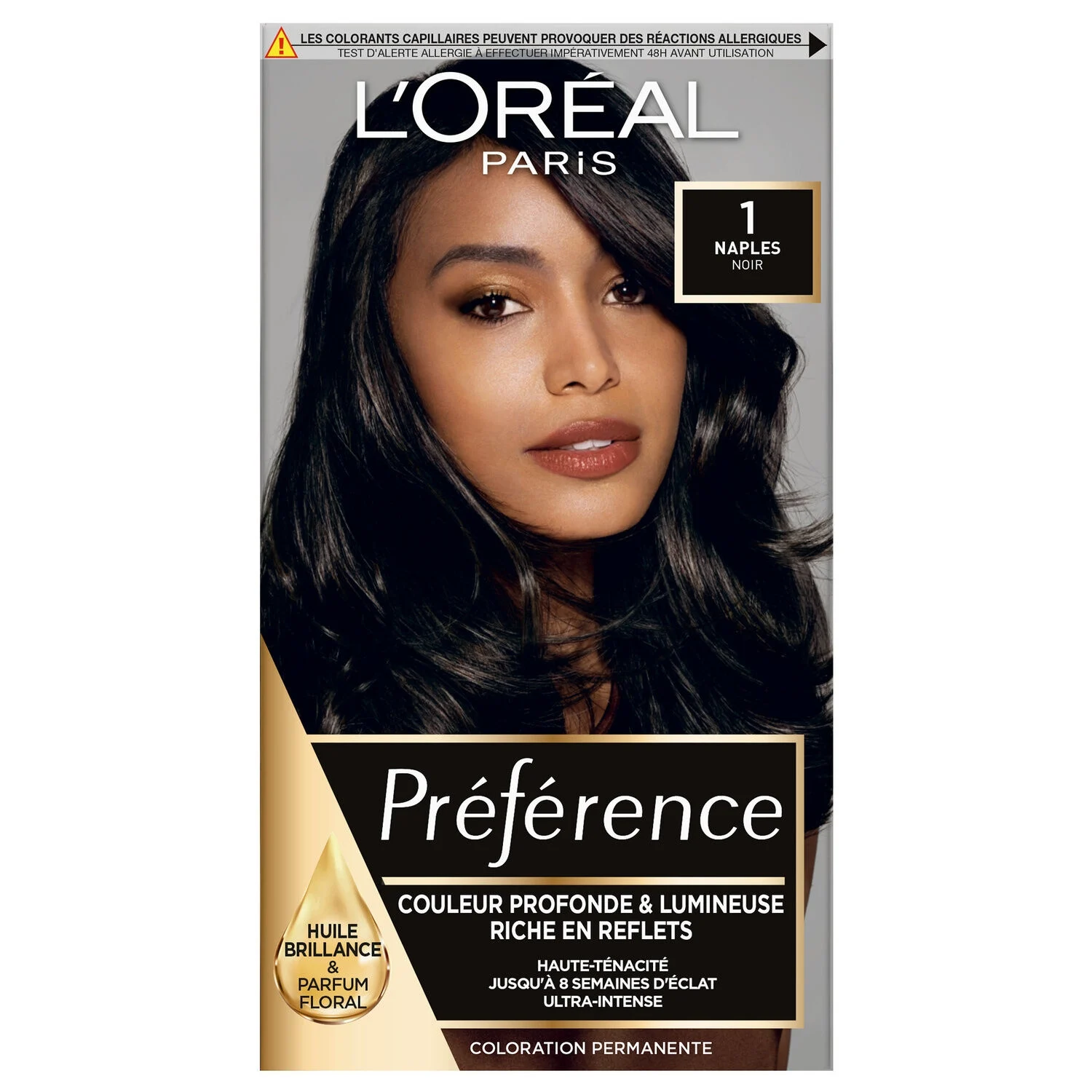 Coloration Cheveux Permanente 1.0 Naples Noir Intense Préférence - L'oreal