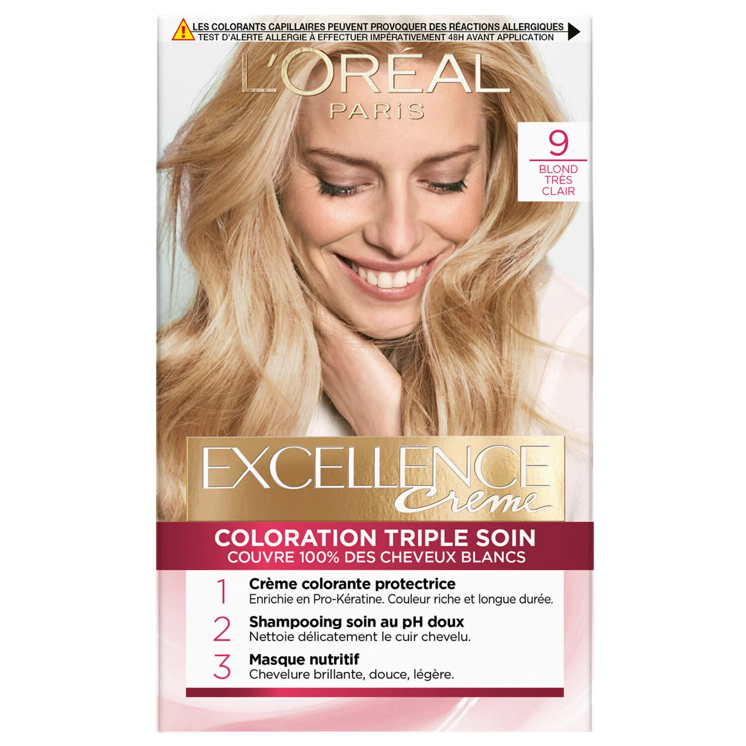 Coloration Cheveux 9 Blond trÃ¨s clair excellence - L'OREAL