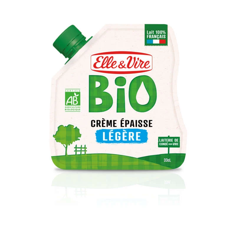 Crème Epaisse Légère Bio, 30%, 33cl - ELLE & VIRE