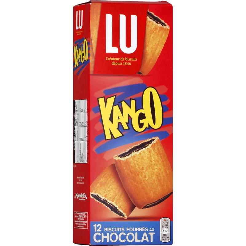 Kango-Kekse gefüllt mit Schokolade 225g - LU