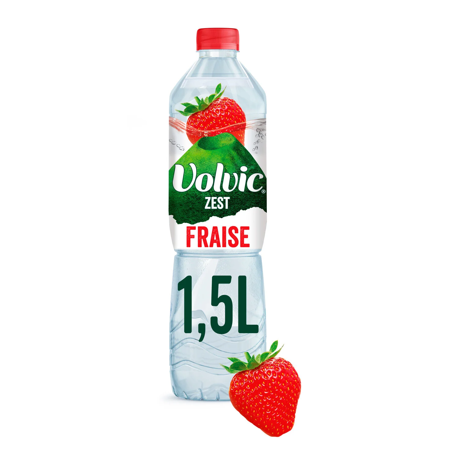 Strawberry Flavored Water 1.5l - Volvic Zest