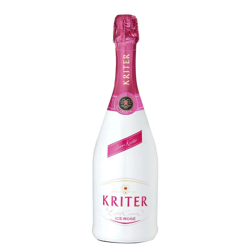 Halfdroge IJs Rosé Mousserende Wijn, 75 cl - KRITER