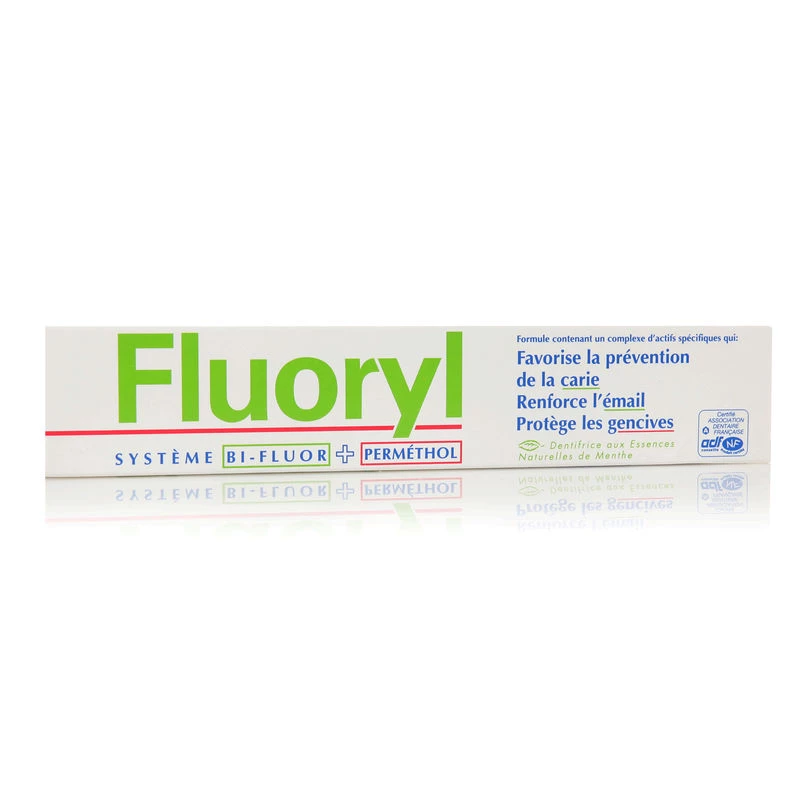 معجون أسنان ثنائي الفلور + بيرميثول 75 مل - FLUORYL