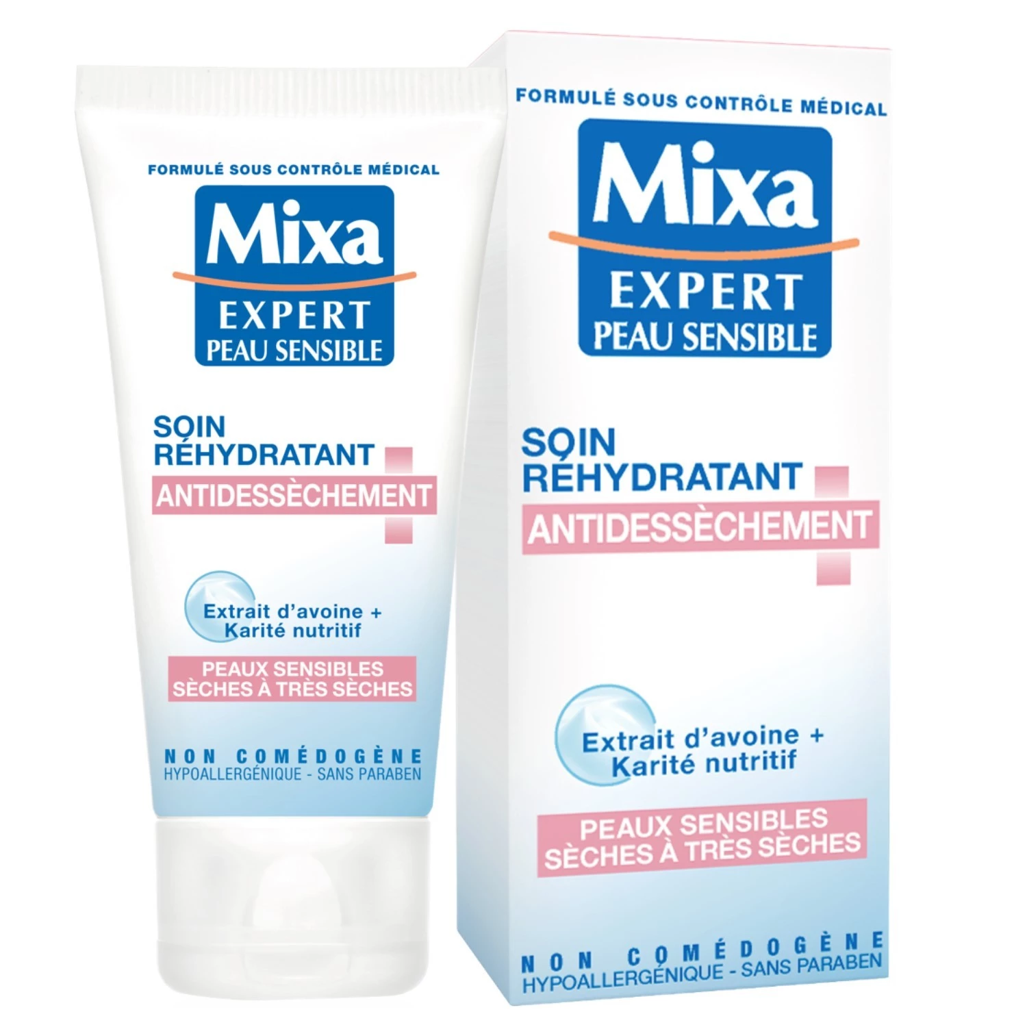 Rehydraterende anti-uitdroogbehandeling voor de gevoelige tot zeer droge huid, 50 ml - MIXA