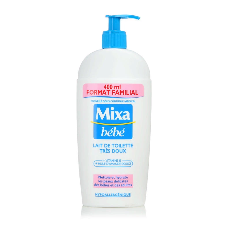 Lait de Toilette Bébé Très Doux 400ml - MIXA