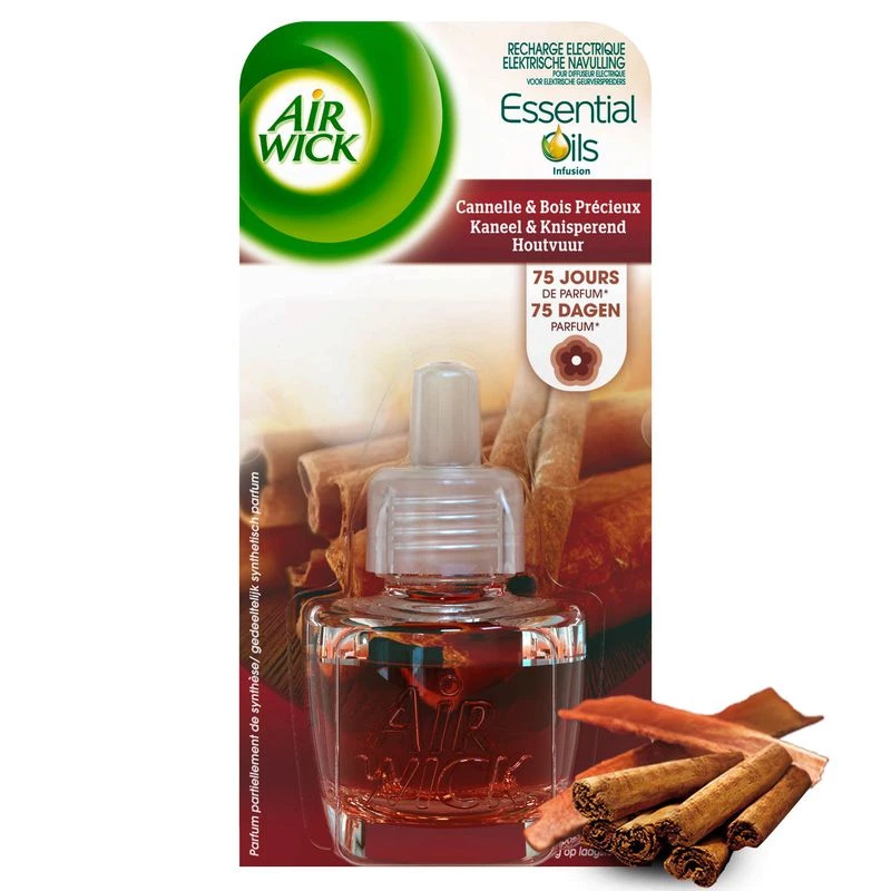 Recharge diffuseur électrique cannelle & bois 19ml - AIR WICK