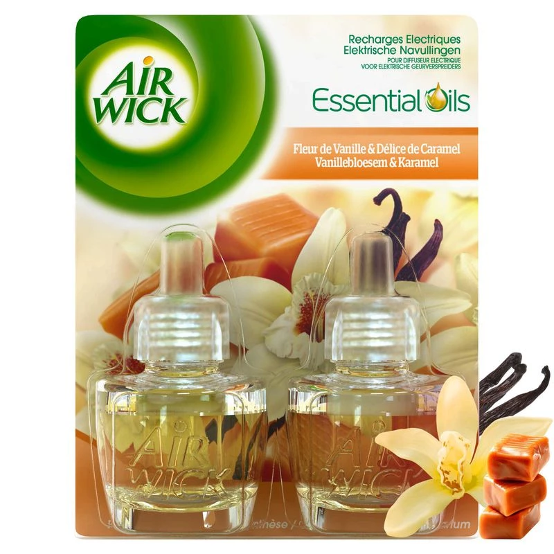 Désodorisant recharge fleur vanille/caramel x2 - AIR WICK