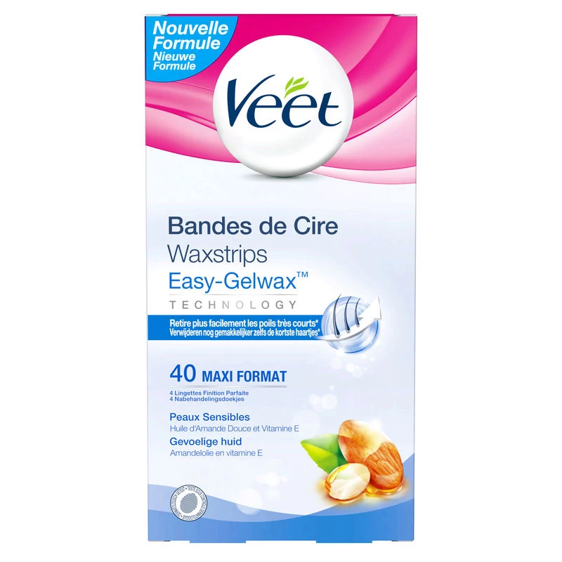 40 Wachsstreifen für empfindliche Haut, Arme und Beine - VEET