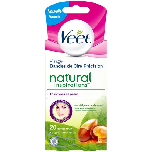 Veet Bdes Cire Vis Hle Argan
