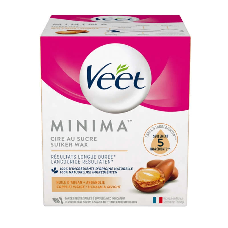 Cera depilatória com óleo de argan 250ml -  VEET