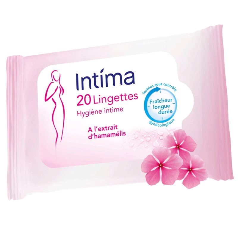 Lingettes Intimes à L'extrait D'hamamélis X20 -intima