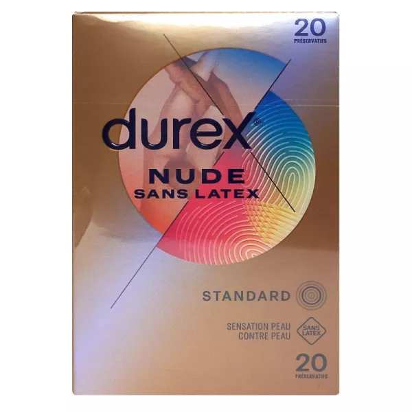 Hautfarbene, latexfreie Kondome, Haut-an-Haut X20 – Durex