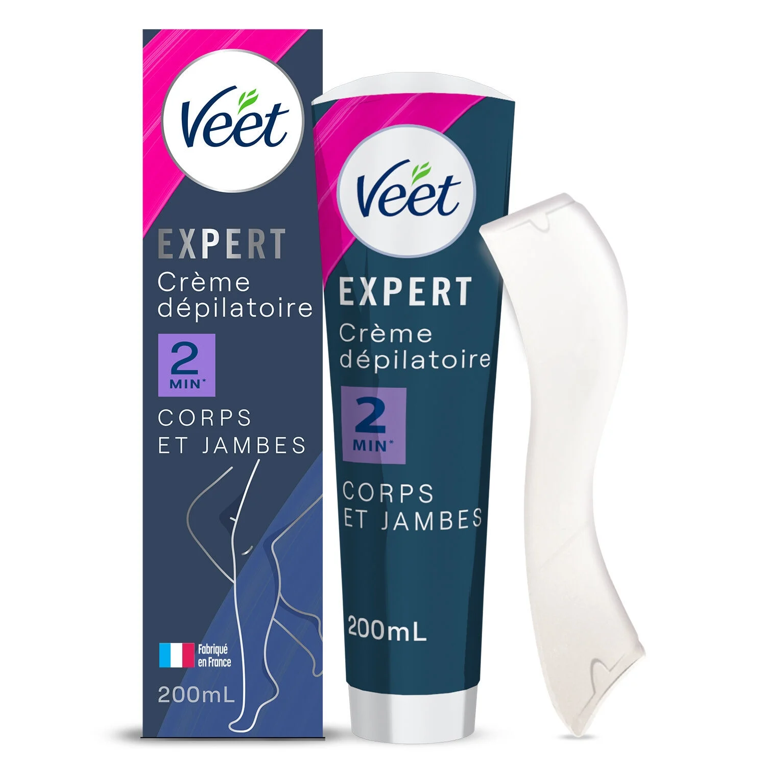 Expert Hair Removal Cream for Body and Legs with Shea Butter Stubborn Hair 2 Minutes 200ml - VEET