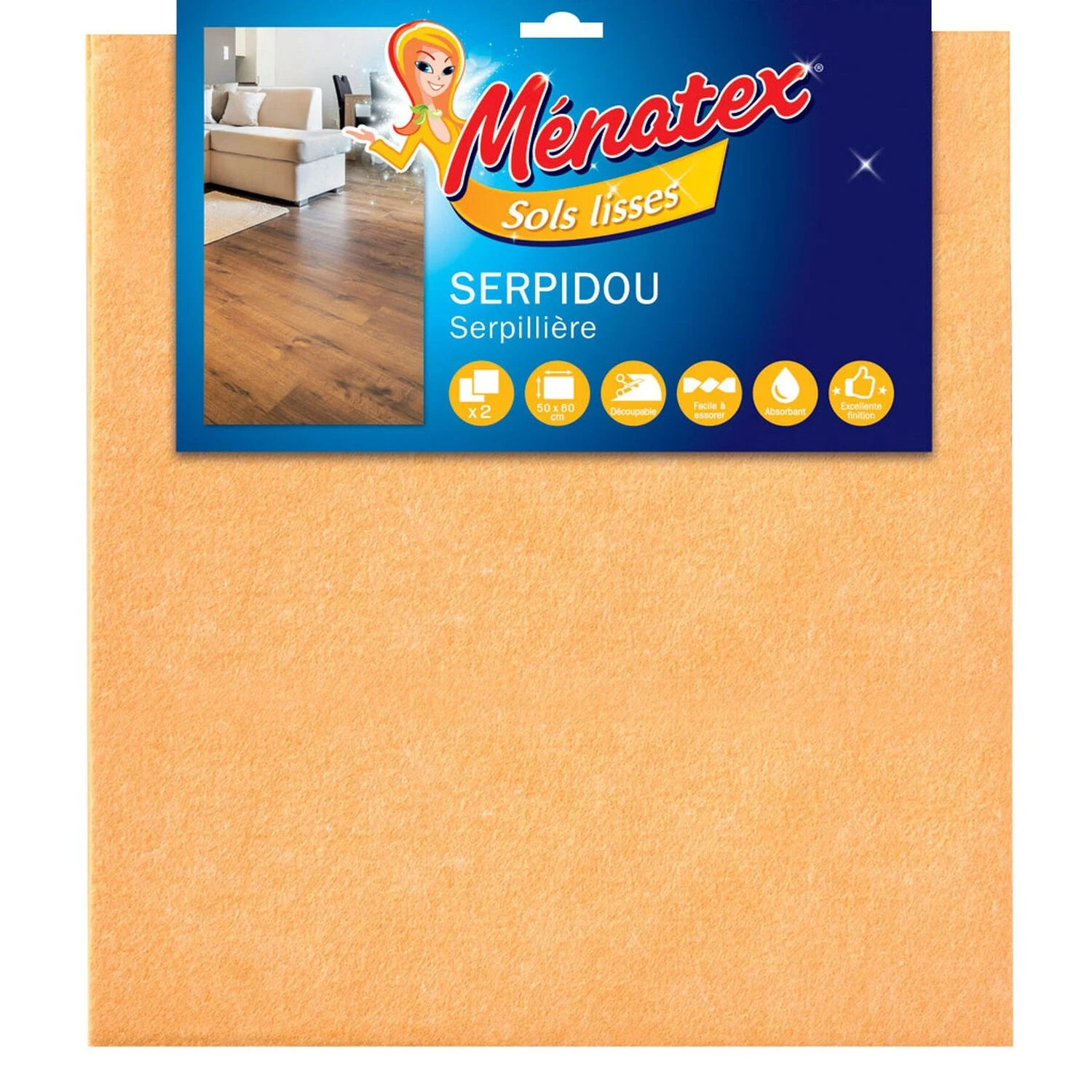 Serpidou mop Smooth floors 50x60 cm - MÉNATEX