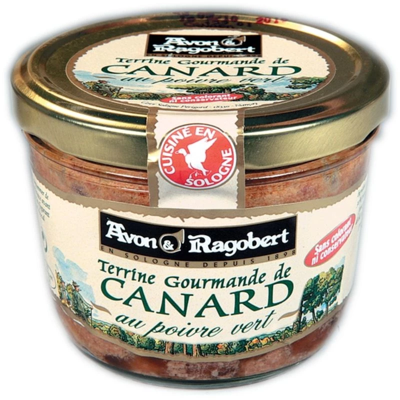Terrine de Canard au Poivre Vert; 180g - AVON & RAGOBERT