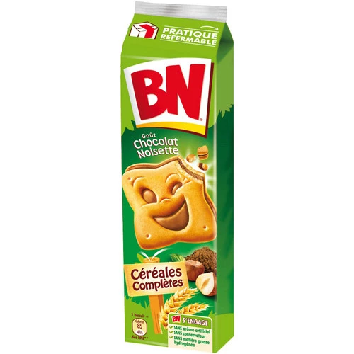 Biscuits fourrés chocolat/ noisette 295g - BN