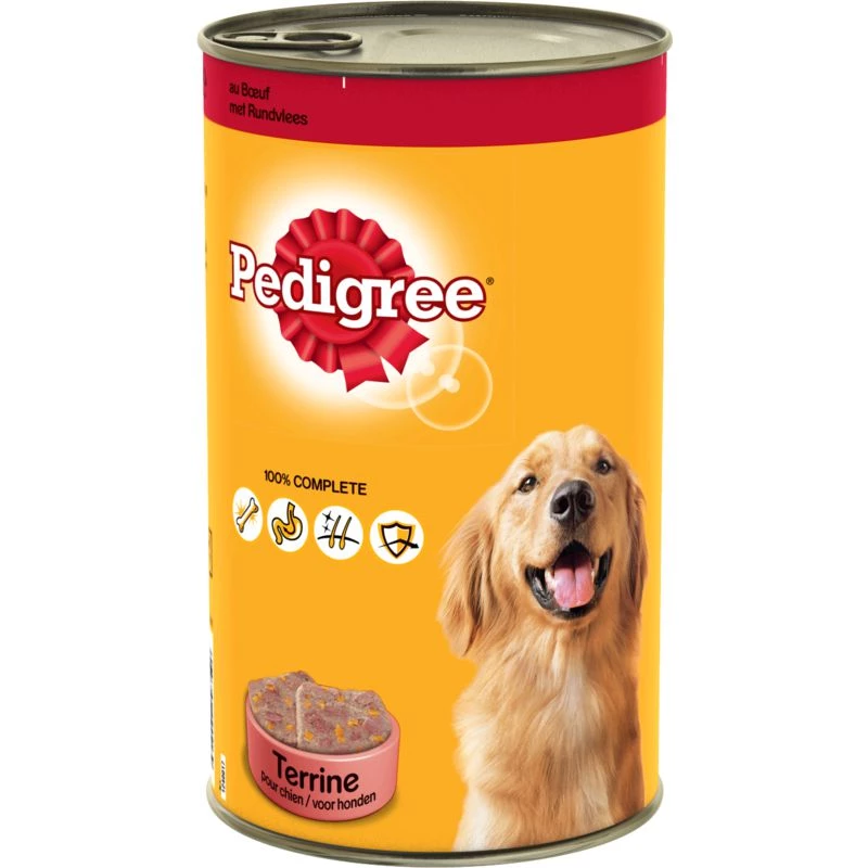 Pâtée pour chiens terrine au bœuf 1250g - PEDIGREE