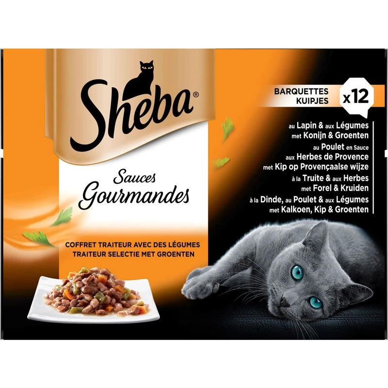 Katzenfutter mit Gourmetsaucen 12x85g - SHEBA