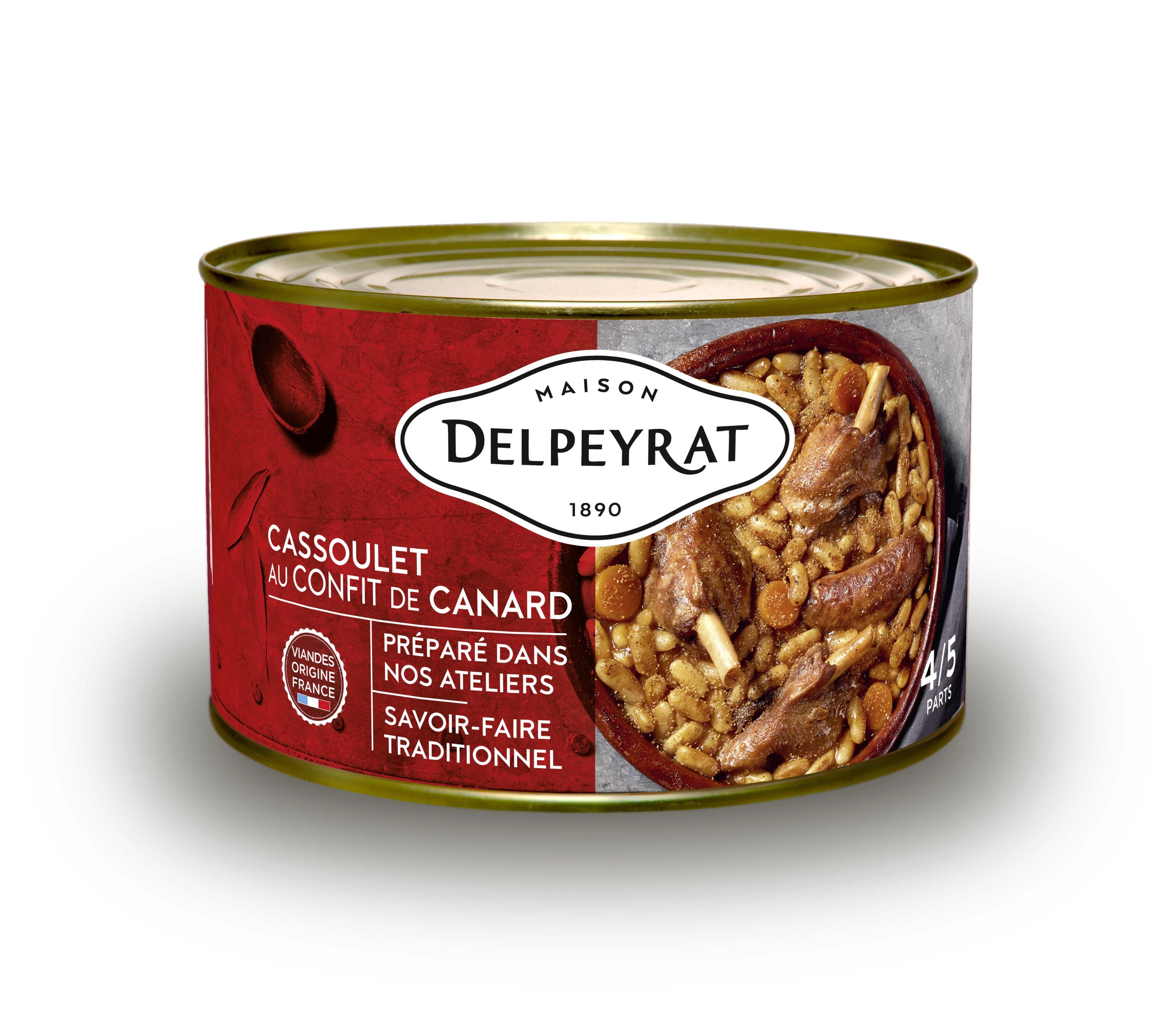 Prato Cozido Cassoulet de Pato, 1,5kg - DELPEYRAT