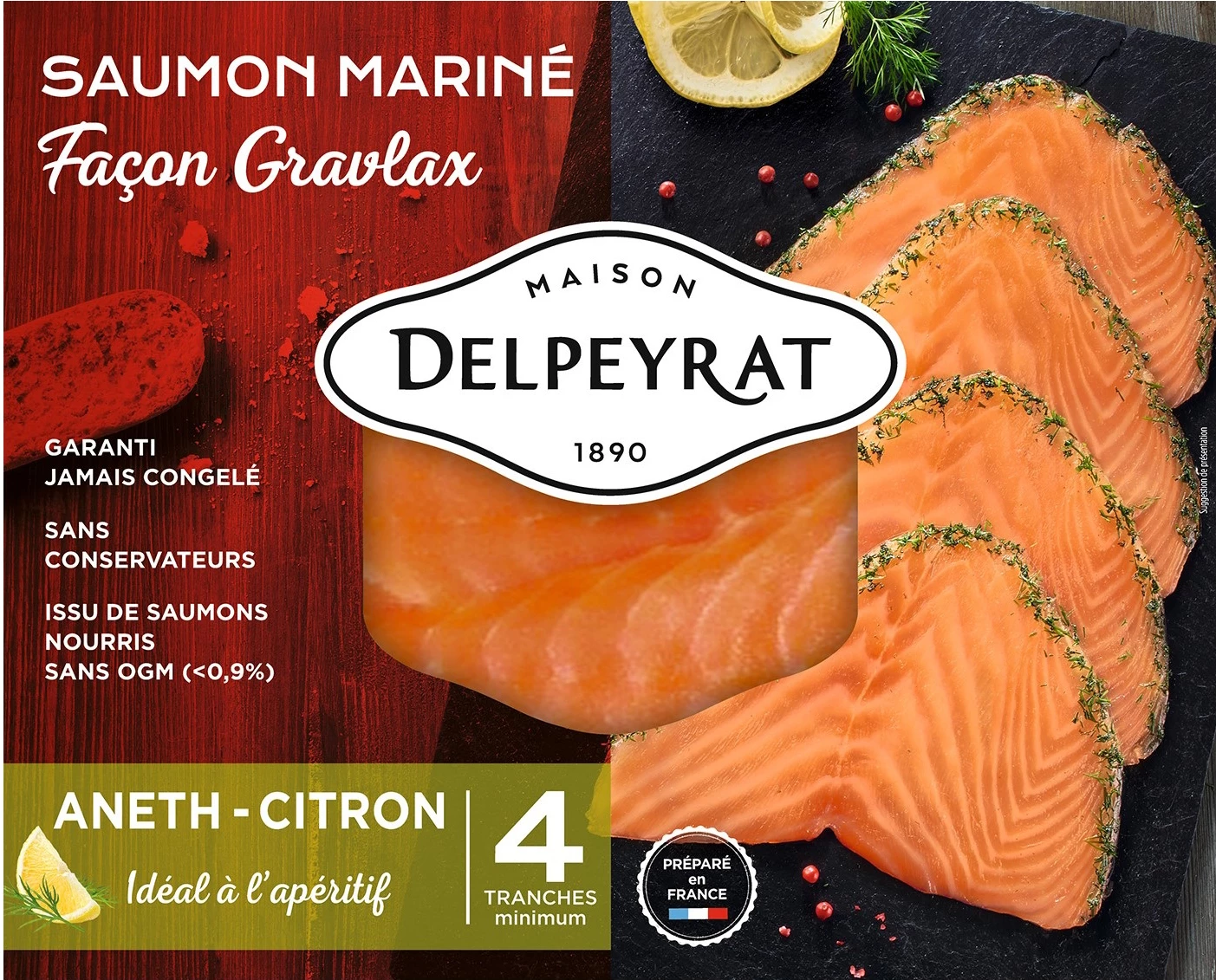 Gravlachs Delpeyrat 4t 100g