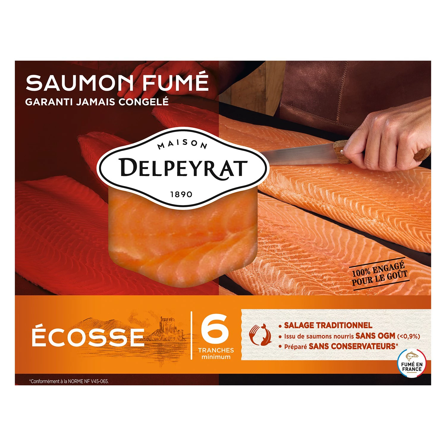 Le Saumon Fume Ecosse 6t 180g