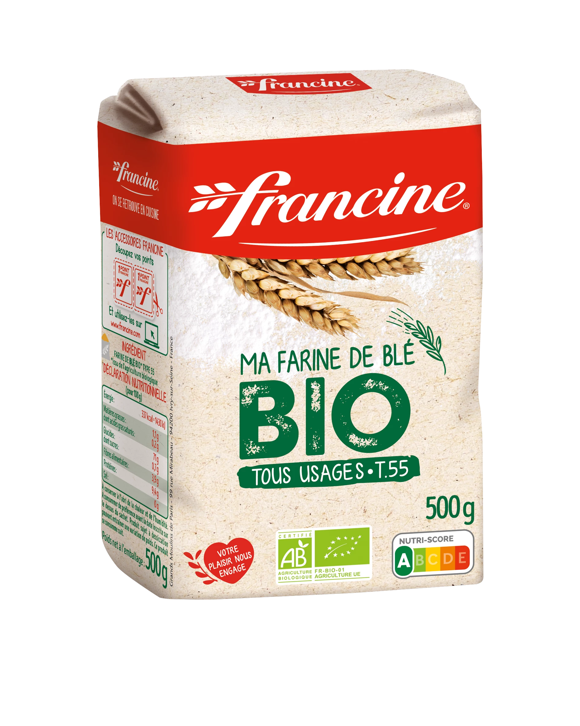 Bio Weizenmehl T55 500g -Francine