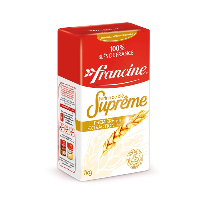 Farinha de Trigo Suprema, 1kg - FRANCINE