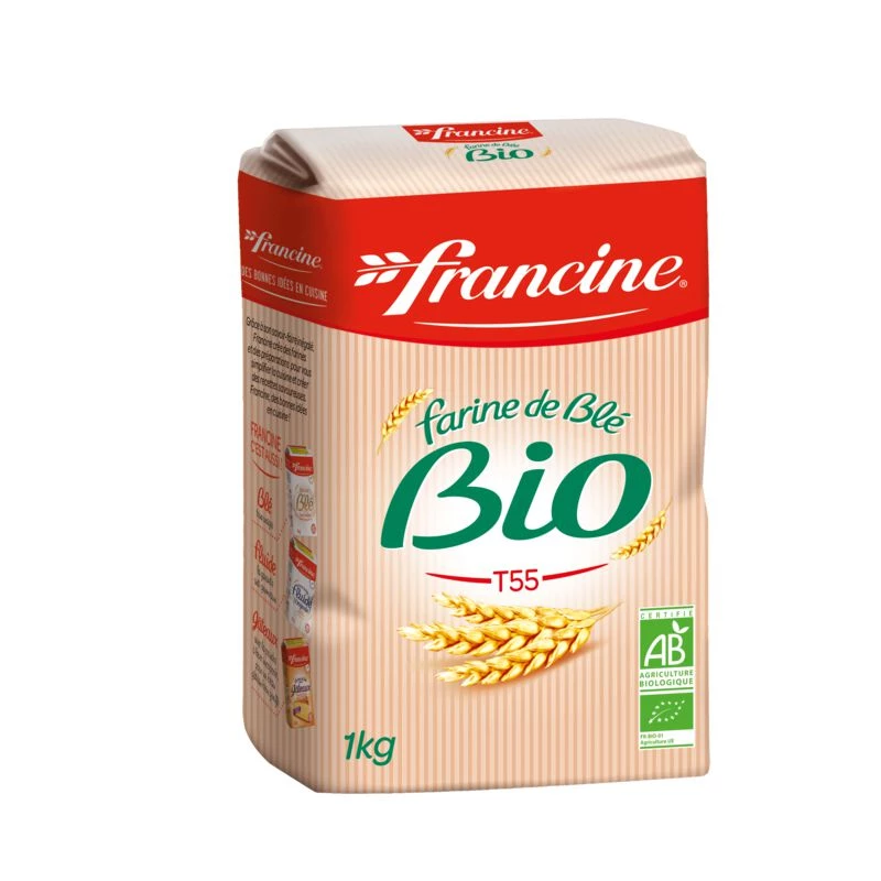 有机T55小麦粉1kg - FRANCINE